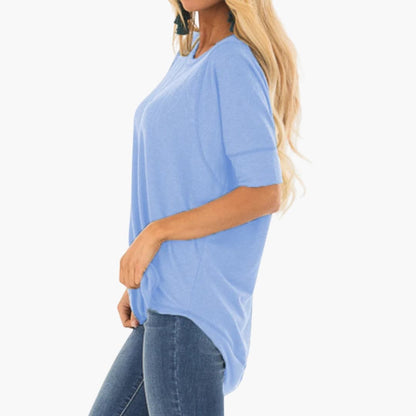 Women's Leopard Print Short Sleeve Crew Neck T-Shirt