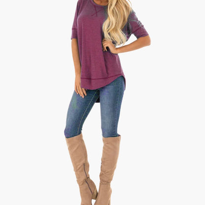 Women's Animal Print Round Neck T-Shirt