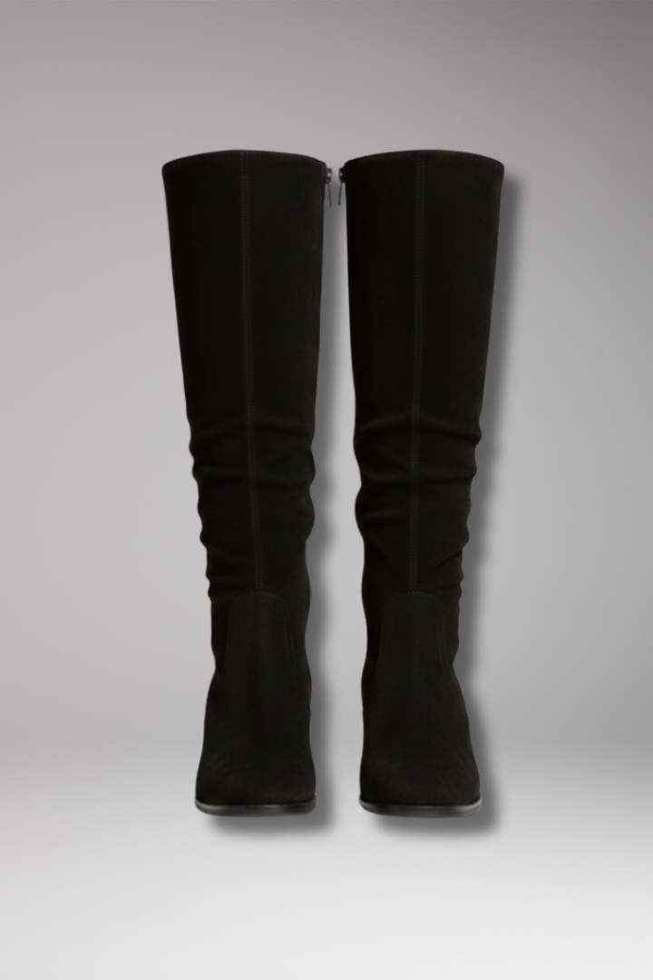 Women's Knee High Boots Side Zip Block Heel - VibreMode