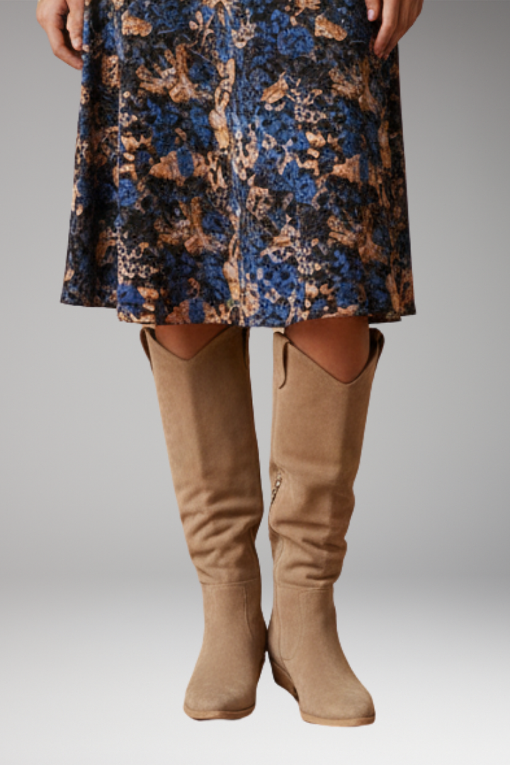 Women's Knee High Boots Side Zip Block Heel