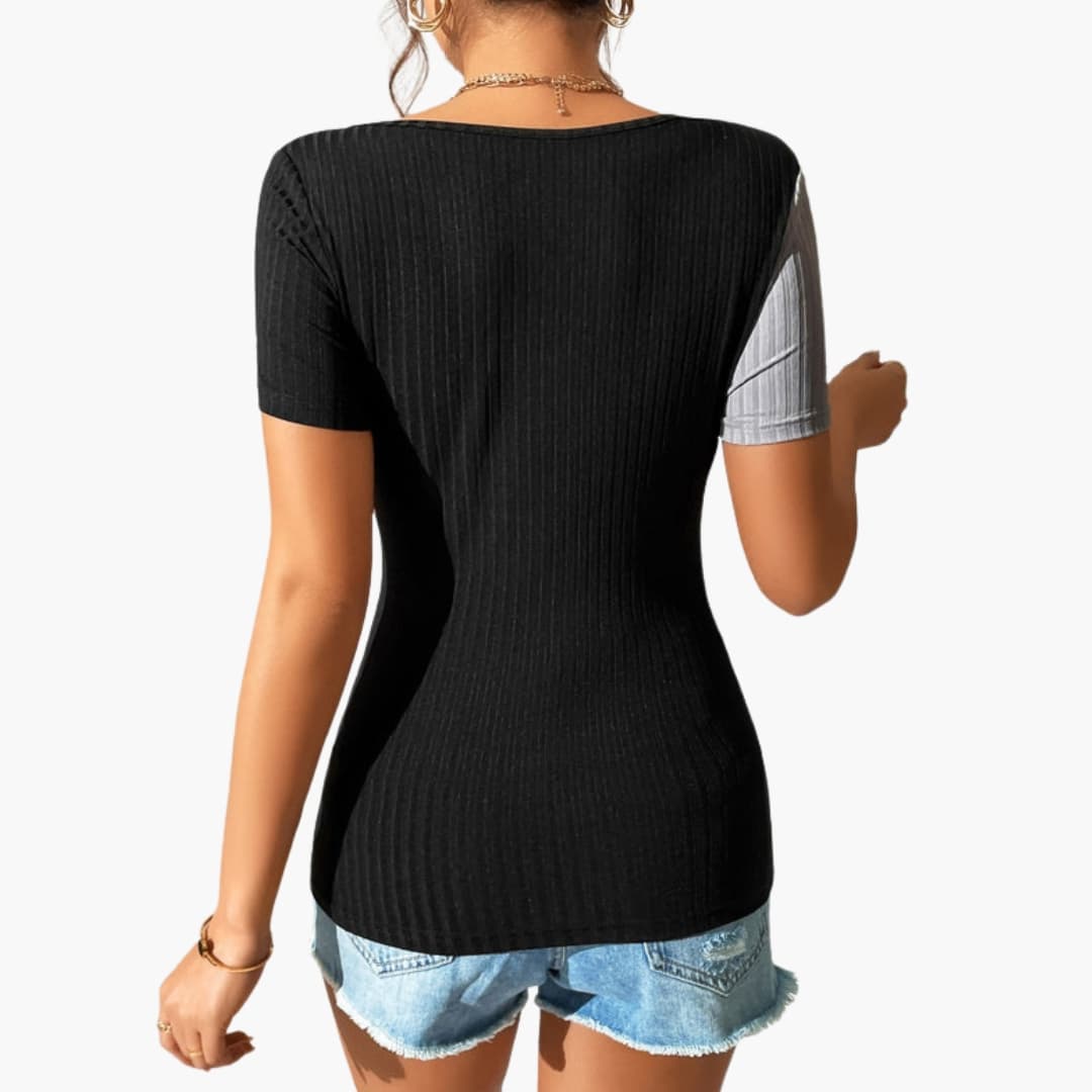Women's Short Sleeve Asymmetrical T-Shirt