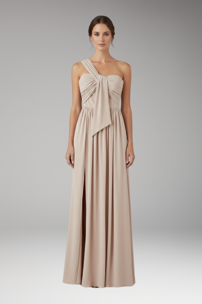 Women's One Shoulder Dress Solid Color