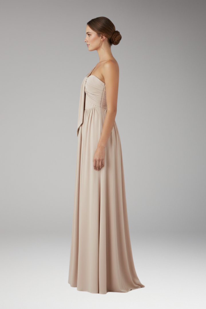 Women's One Shoulder Dress Solid Color