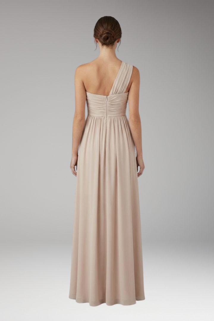 Women's One Shoulder Dress Solid Color
