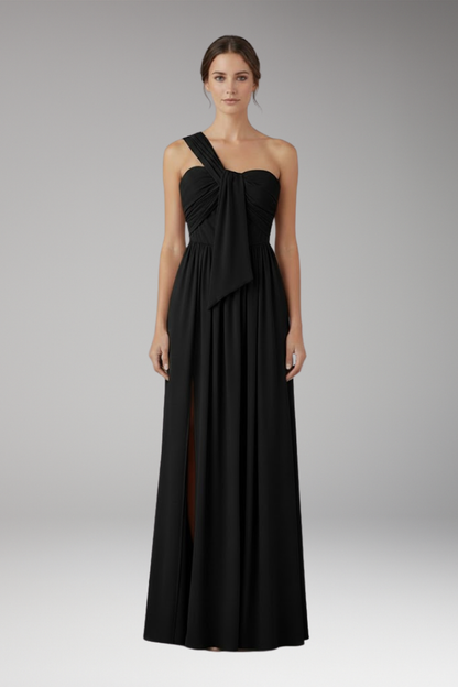 Women's One Shoulder Dress Solid Color