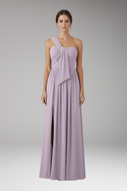 Women's One Shoulder Dress Solid Color