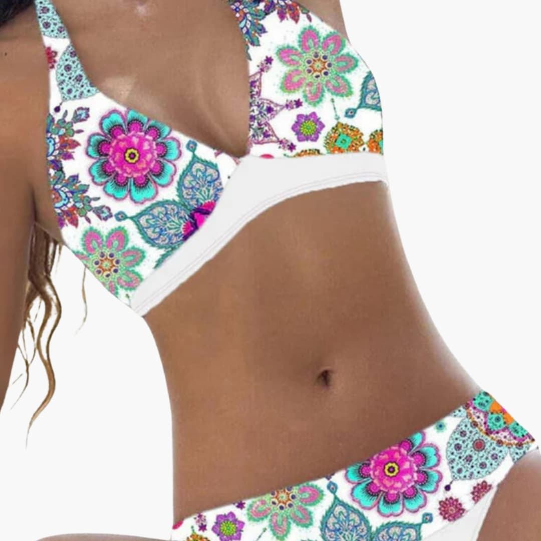 Women's Halter Bikini Set Adjustable Tie Backless