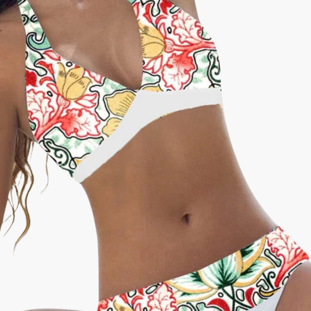 Women's Halter Bikini Set Adjustable Tie Backless - VibreMode