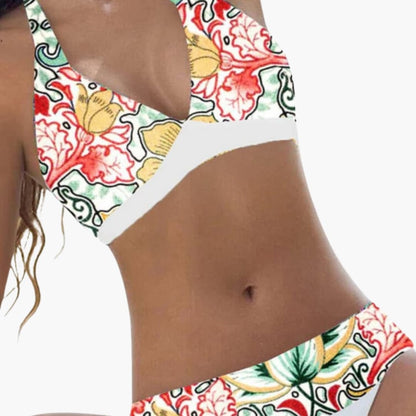 Women's Halter Bikini Set Adjustable Tie Backless - VibreMode
