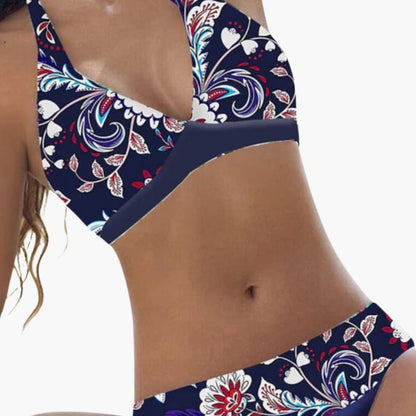 Women's Halter Bikini Set Adjustable Tie Backless