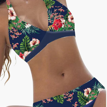 Women's Halter Bikini Set Adjustable Tie Backless