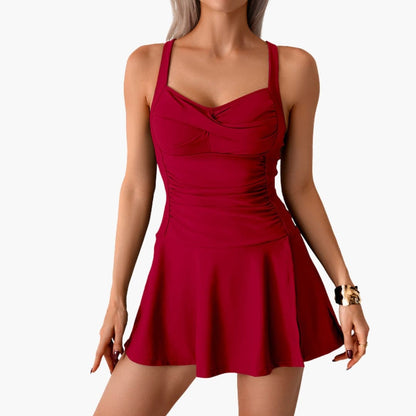 Women's Backless One-Piece Swimsuit Scoop Neck