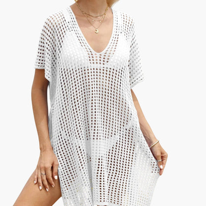 Women's V Neck Long Sleeve Beach Blouse