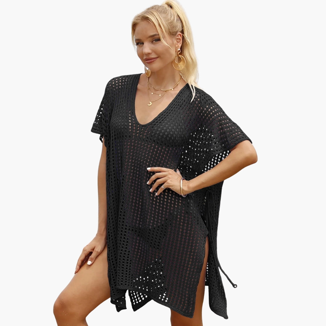 Women's V Neck Long Sleeve Beach Blouse