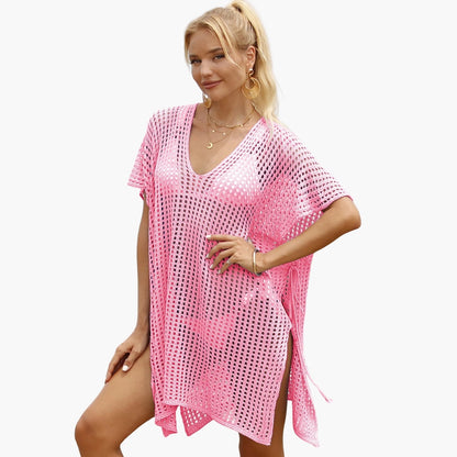 Women's V Neck Long Sleeve Beach Blouse