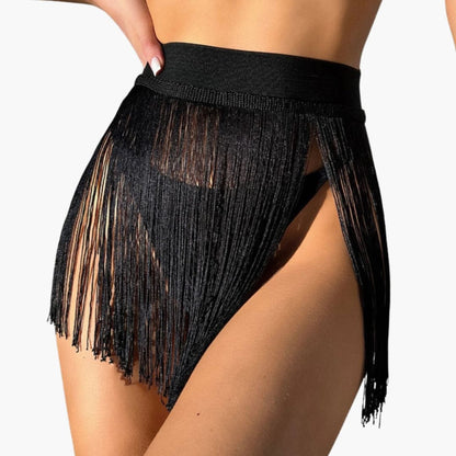 Women's V Neck High Waist Beach Dress - VibreMode