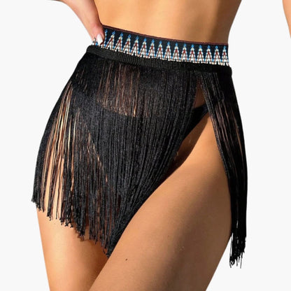 Women's V Neck High Waist Beach Dress