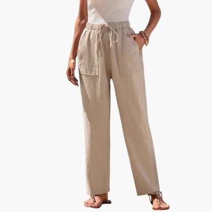 Women's Beach Pants Elastic Waist Side Pockets