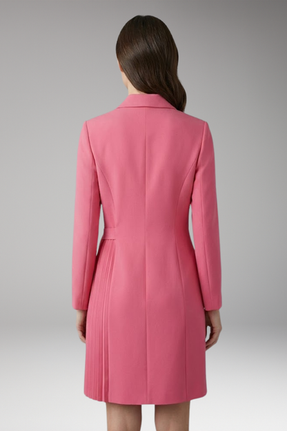 Women's Blazer Dress Notched Collar Slit Detail
