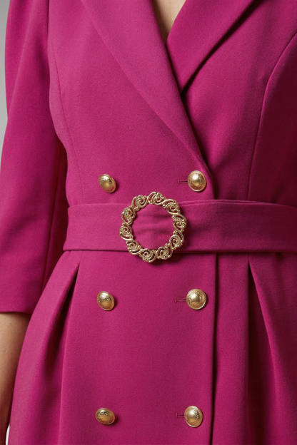 Women's Blazer Dress Pointed Lapels Button Front