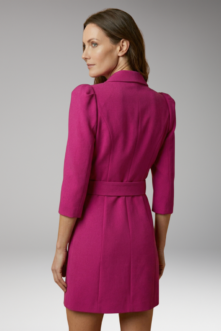 Women's Blazer Dress Pointed Lapels Button Front