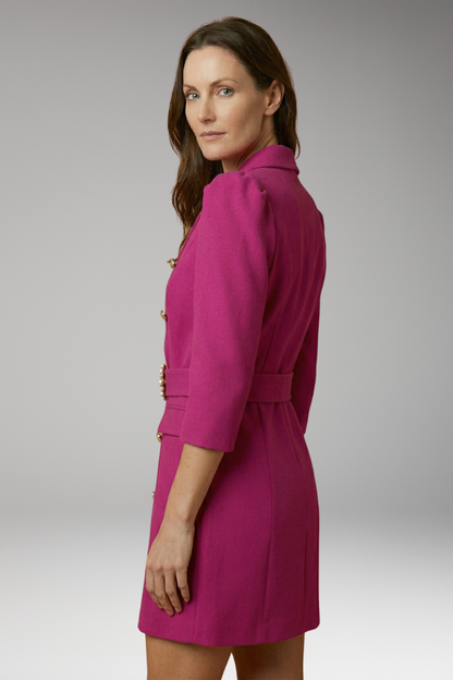 Women's Blazer Dress Pointed Lapels Button Front