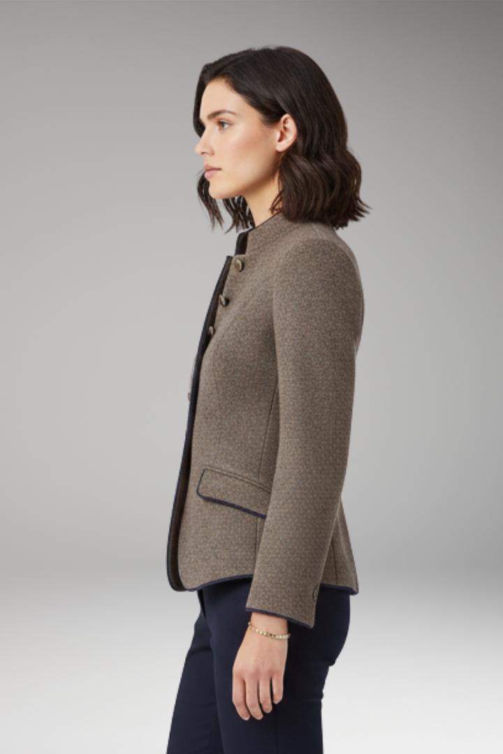 Women's Lapel Collar Blazer Button Front