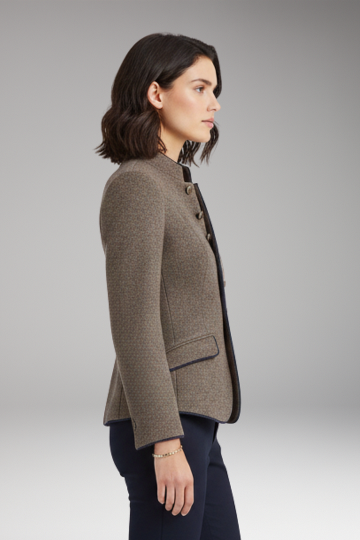 Women's Lapel Collar Blazer Button Front