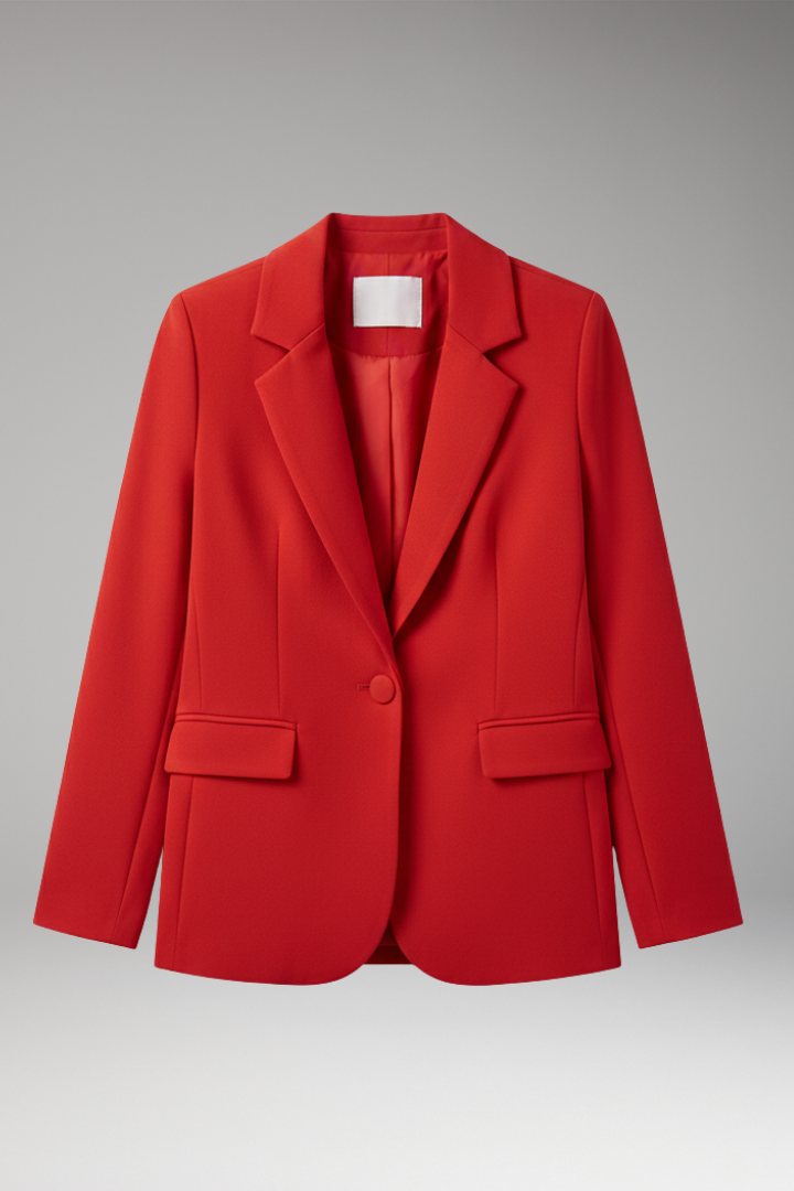 Women's One Button Blazer Notched Collar - VibreMode
