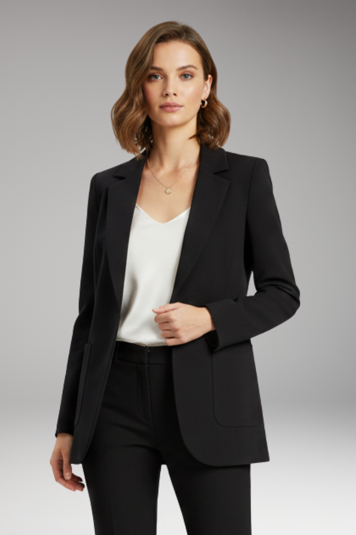 Women's Open Front Blazer Lapel Collar