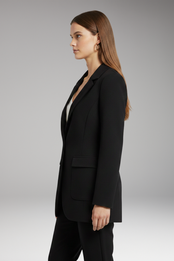 Women's Open Front Blazer Notch Lapel