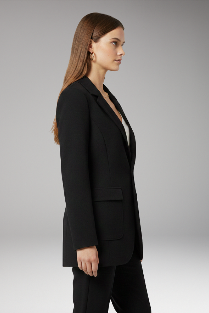 Women's Open Front Blazer Notch Lapel
