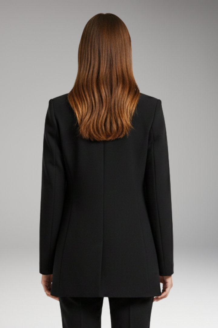 Women's Open Front Blazer Notch Lapel