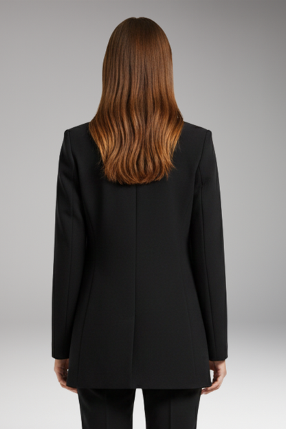 Women's Open Front Blazer Notch Lapel