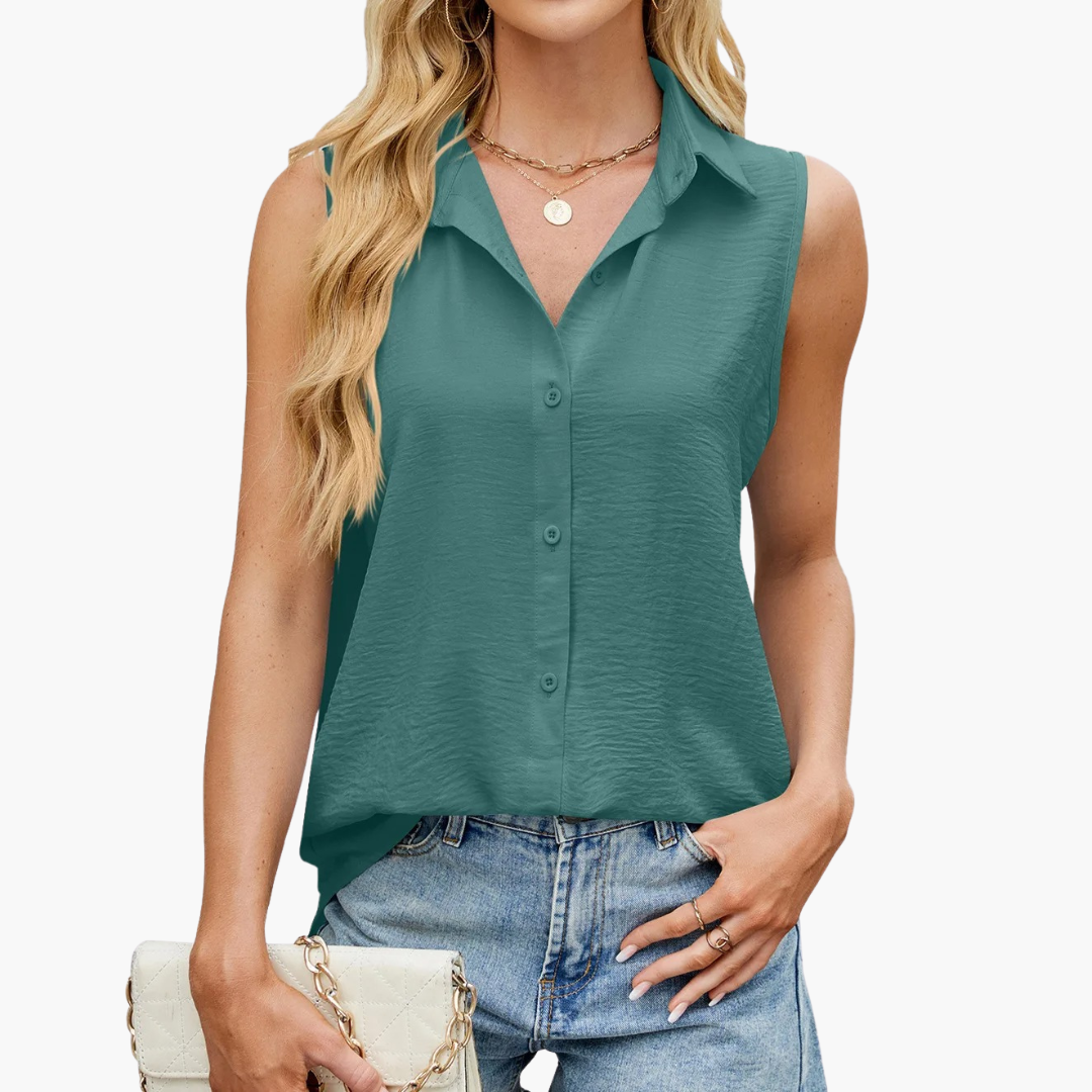 Women's Collar Button Blouse