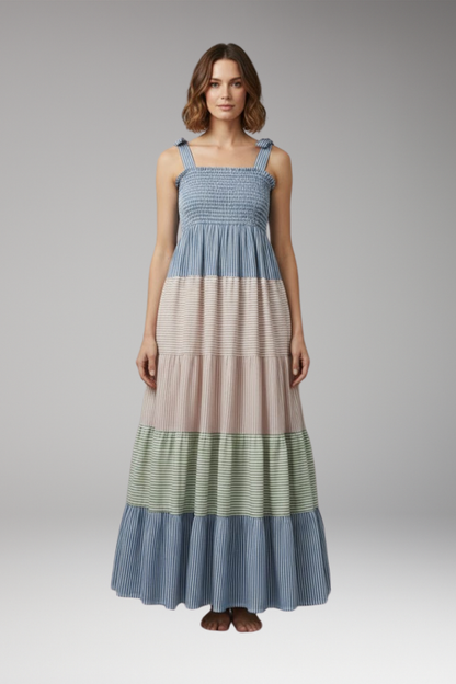 Women's Boho Maxi Dress Flowing Unique Cut