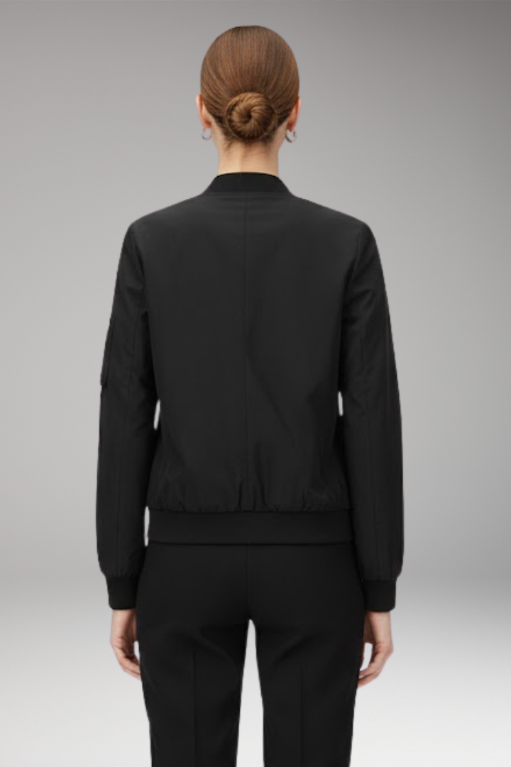 Women's Bomber Jacket Adjustable Elastic Cuffs