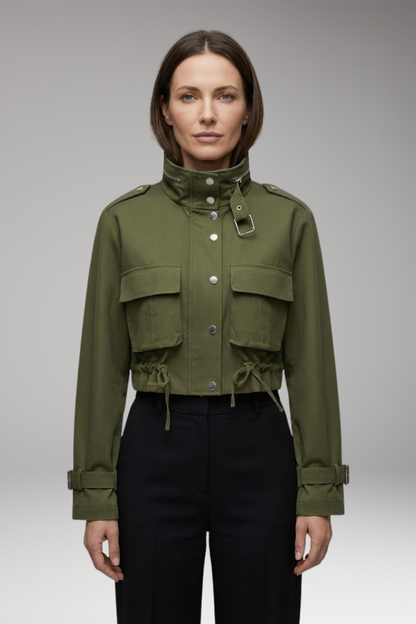 Women's Bomber Jacket Long Sleeve Front Zip
