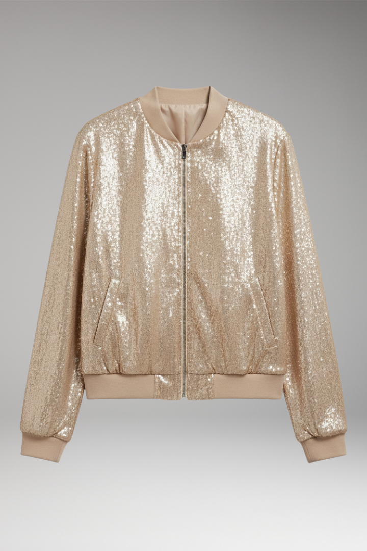 Women's Bomber Jacket Front Zip Side Pockets - VibreMode