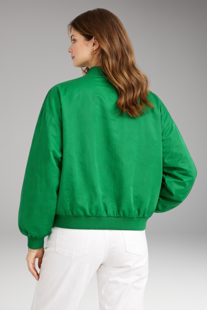 Women's Bomber Jacket Front Zip Oversized