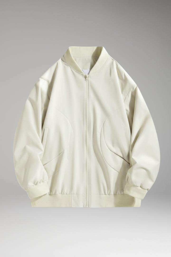 Women's Bomber Jacket Full-Zip Elastic Cuffs - VibreMode