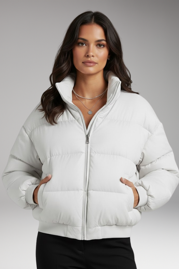 Women's Bomber Jacket Waterproof Detachable Hood