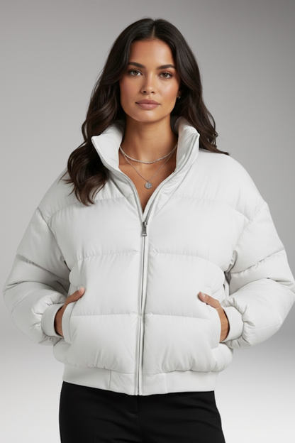 Women's Bomber Jacket Waterproof Detachable Hood