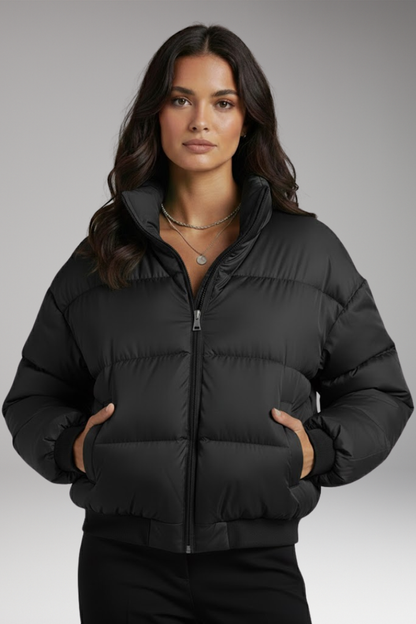 Women's Bomber Jacket Waterproof Detachable Hood