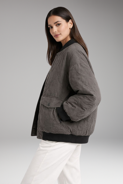 Women's Oversized Bomber Jacket Woven