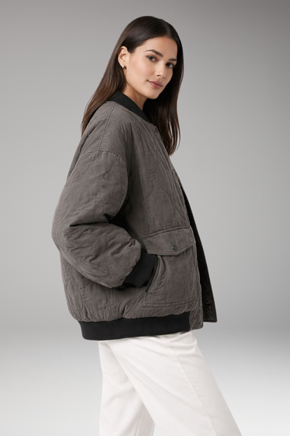 Women's Oversized Bomber Jacket Woven