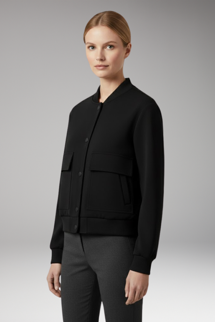 Women's Bomber Jacket Blend With Pockets