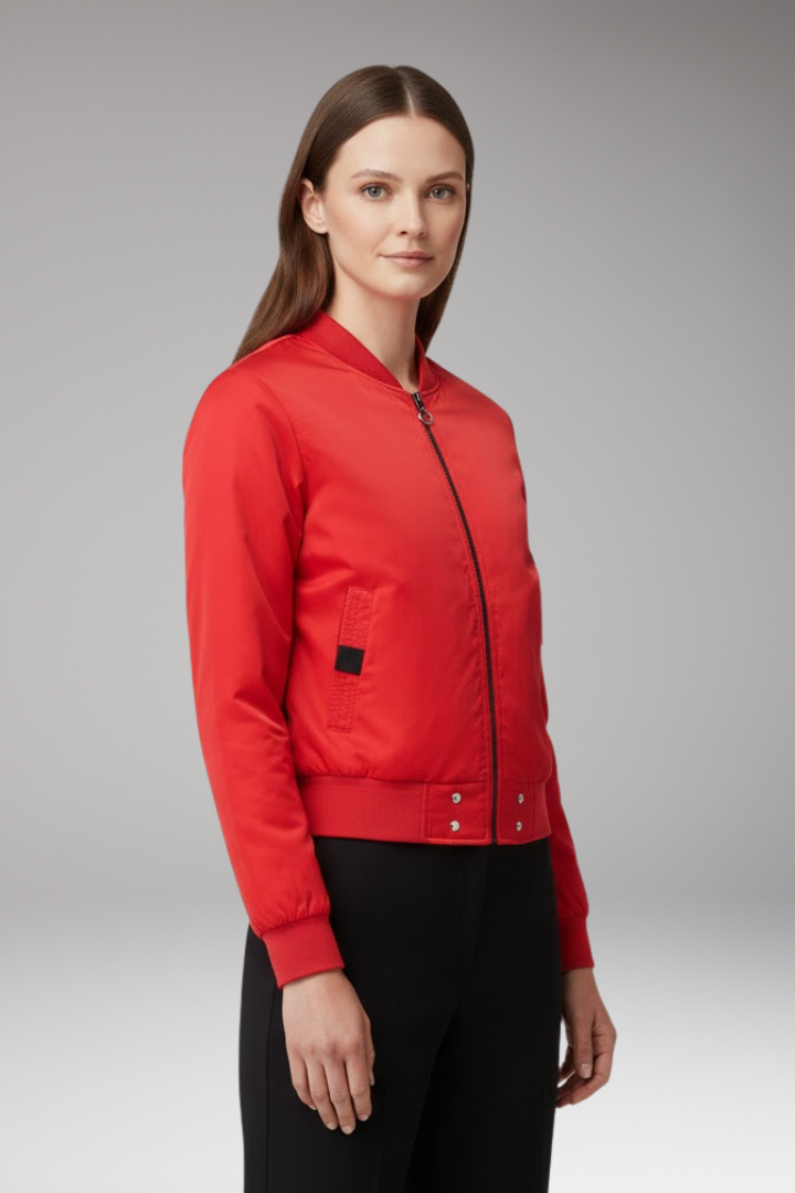 Women's Bomber Jacket With Side Pockets
