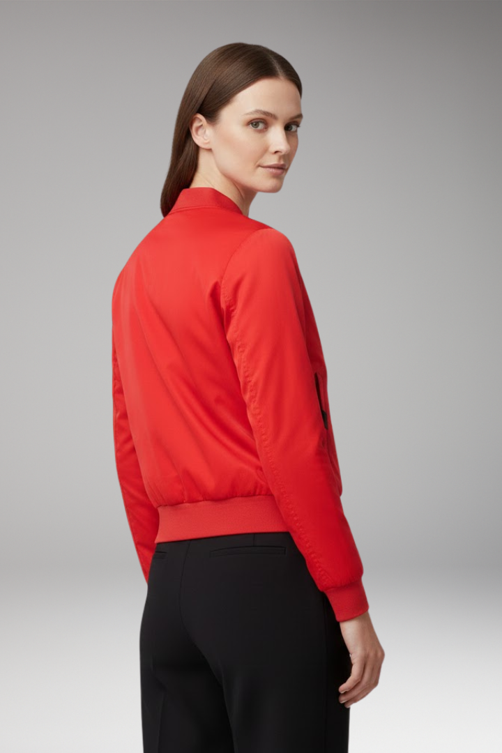 Women's Bomber Jacket With Side Pockets