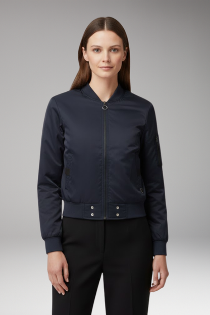 Women's Bomber Jacket With Side Pockets